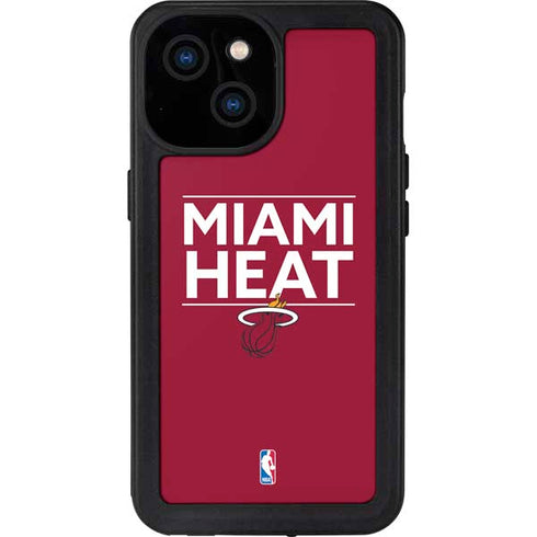 NBA Miami Heat Standard - Red iPhone 15 Waterproof Case